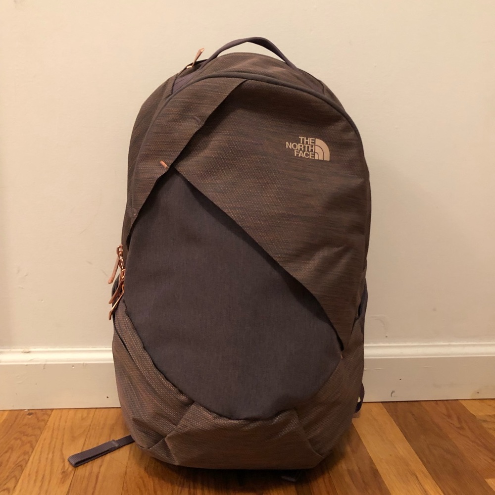 North Face Isabella Backpack- Grey/Rose Gold